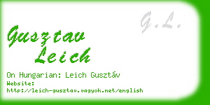gusztav leich business card